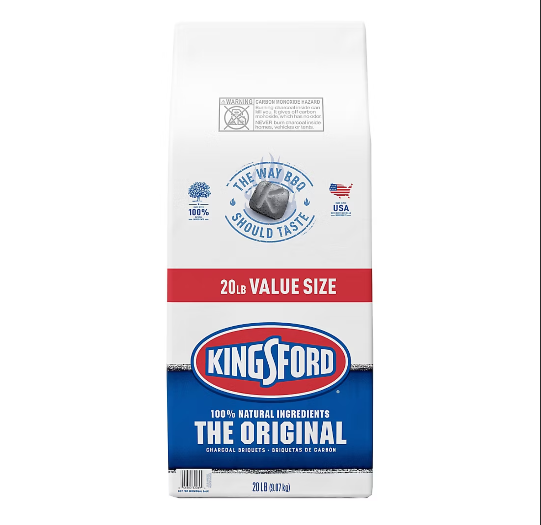 Original Charcoal Briquettes, BBQ Charcoal for Grilling, 20lbs - Bellso